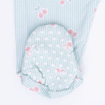 Angel Dear Tiny Cherry Stripe - 2 Way Ruffle Sleeve Zipper FootieEveretts Place