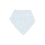 Tiny Cherry Stripe - Bandana Bib - Pink, Handkerchief, Button, Toy | Everetts Place