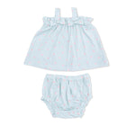 Angel Dear Tiny Cherry Stripe - Top with Bows and Ruffle Leg Bloomer - 