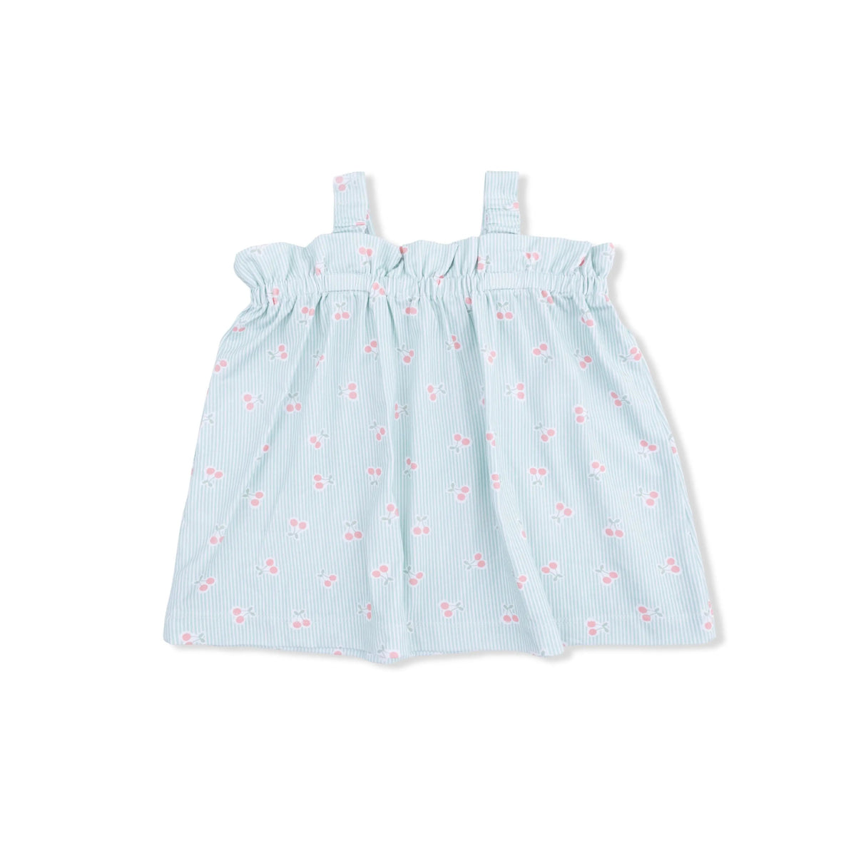 Angel Dear Tiny Cherry Stripe - Top with Bows and Ruffle Leg Bloomer - 