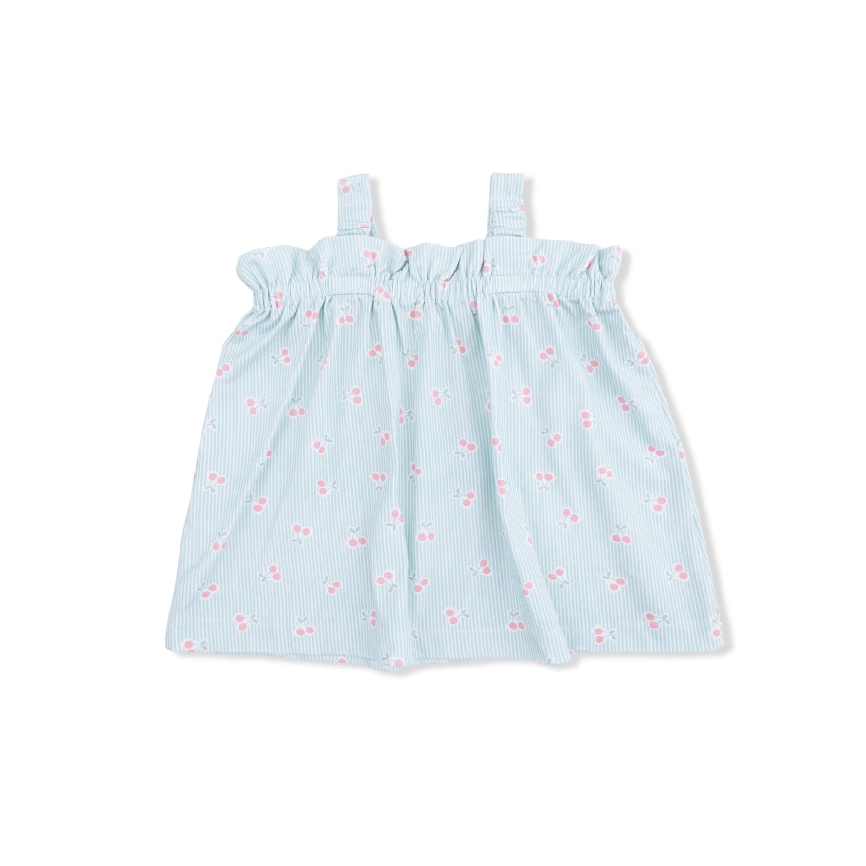 Angel Dear Tiny Cherry Stripe - Top with Bows and Ruffle Leg Bloomer - 