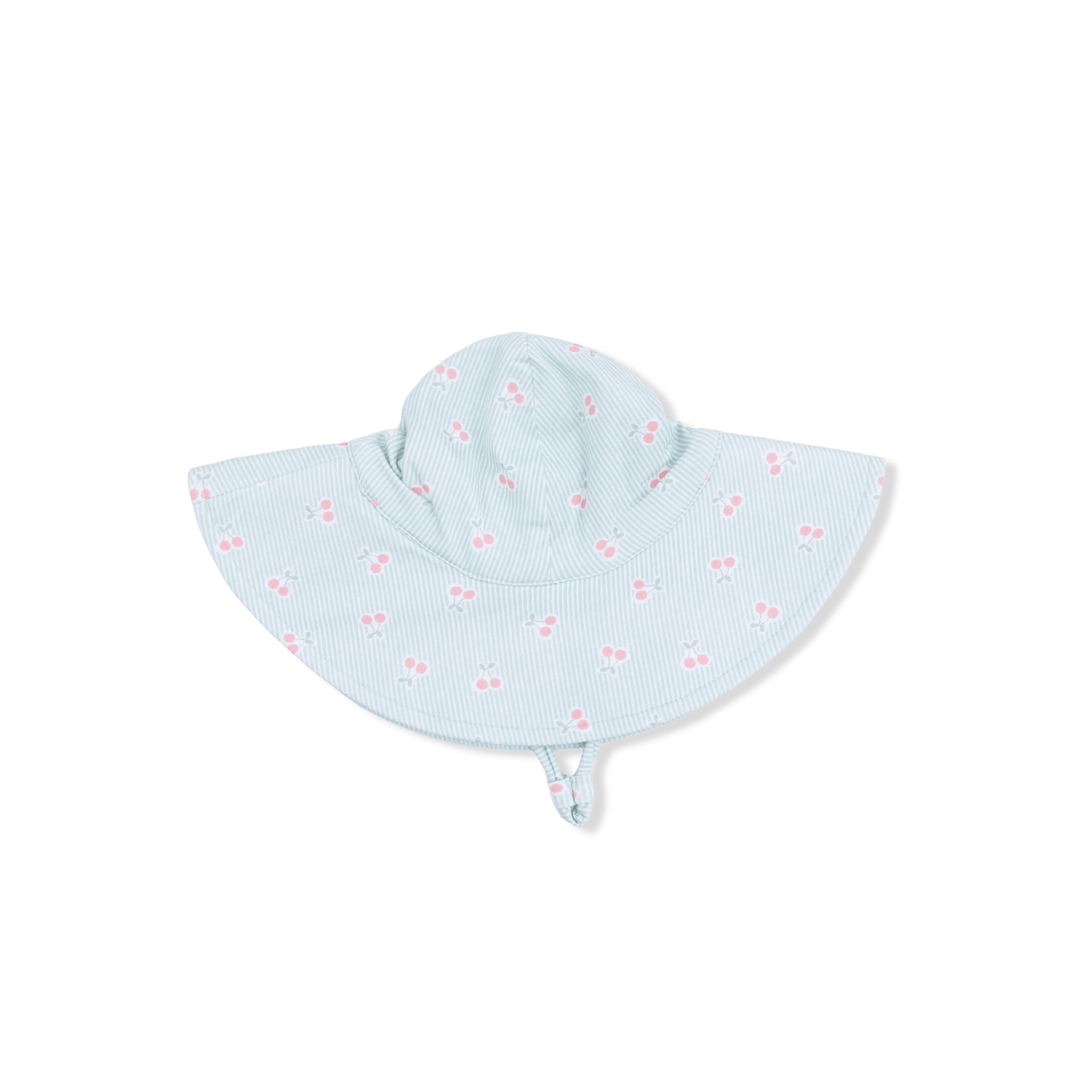 Angel Dear Tiny Cherry Stripe - Wide Brim Sun Hat - 