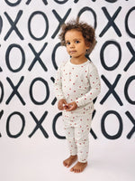 Little Joy Co. Tiny Hearts 2Pc Bamboo Pajamas Set For Kids Soft Sleepwear - Everetts Place Boutique - 