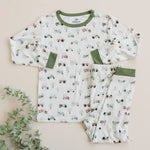 Little Joy Co. Tiny Tractors 2pc Bamboo Pajamas Breathable for Kids - Everetts Place Boutique - 