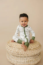 Little Joy Co. Tiny Tractors Bamboo Zippy Pajamas For Babies And Toddlers - Everetts Place Boutique - 