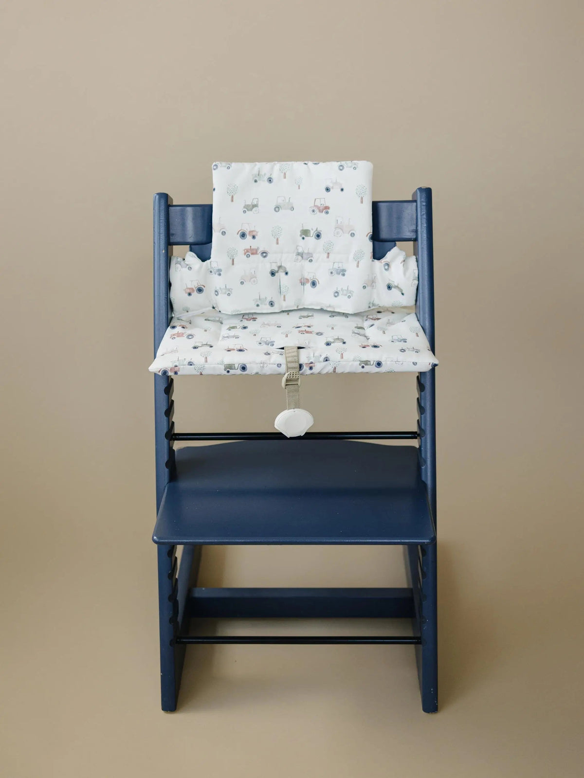 Little Joy Co. Tiny Tractors Cushion for the Stokke Tripp Trapp Highchair - Wipeable Cover - Baby Highchair Accessories - 
