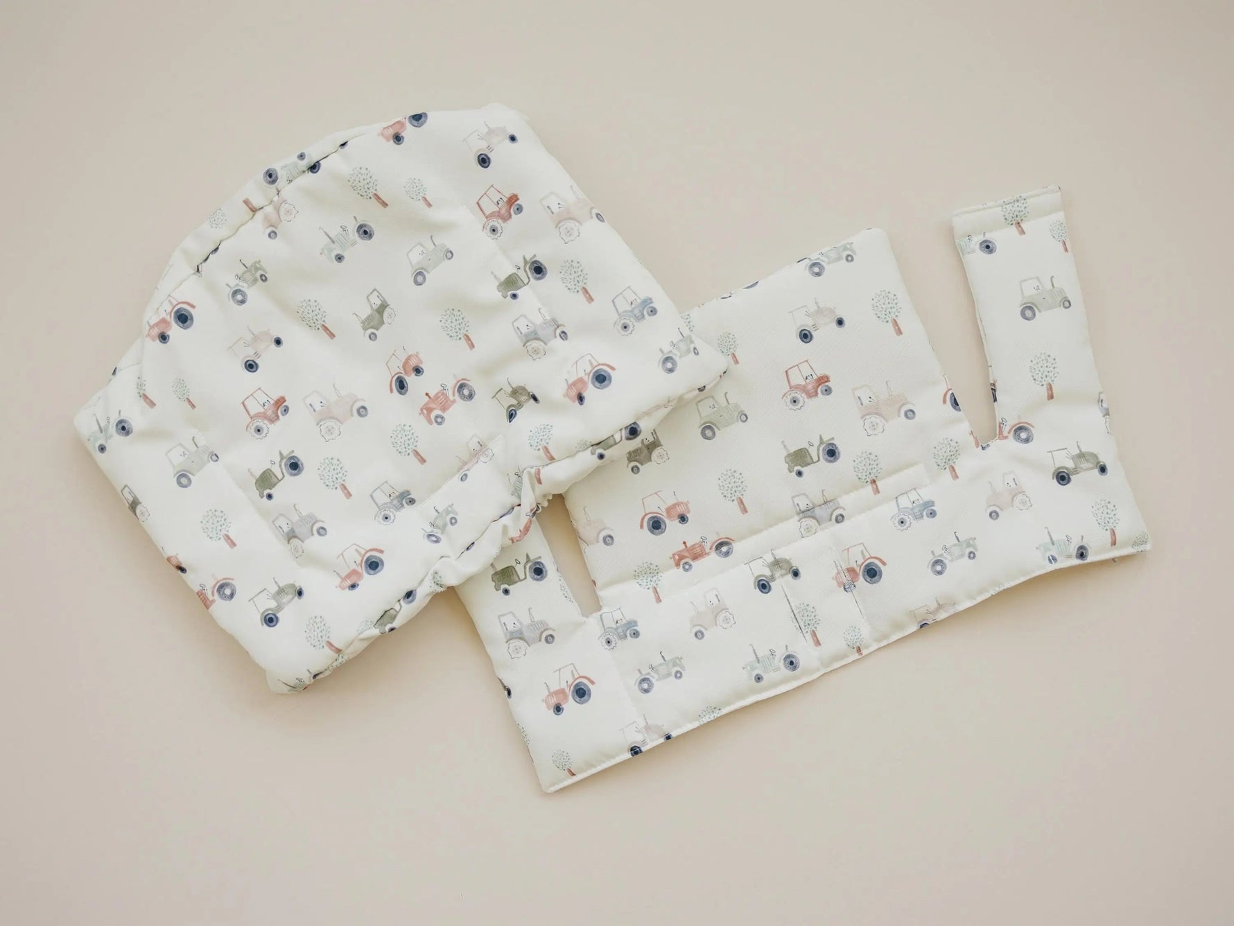 Little Joy Co. Tiny Tractors Cushion for the Stokke Tripp Trapp Highchair - Wipeable Cover - Baby Highchair Accessories - 