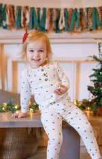 Little Joy Co. Tiny Trees Ribbed Bamboo 2pc Henley Pajamas - 