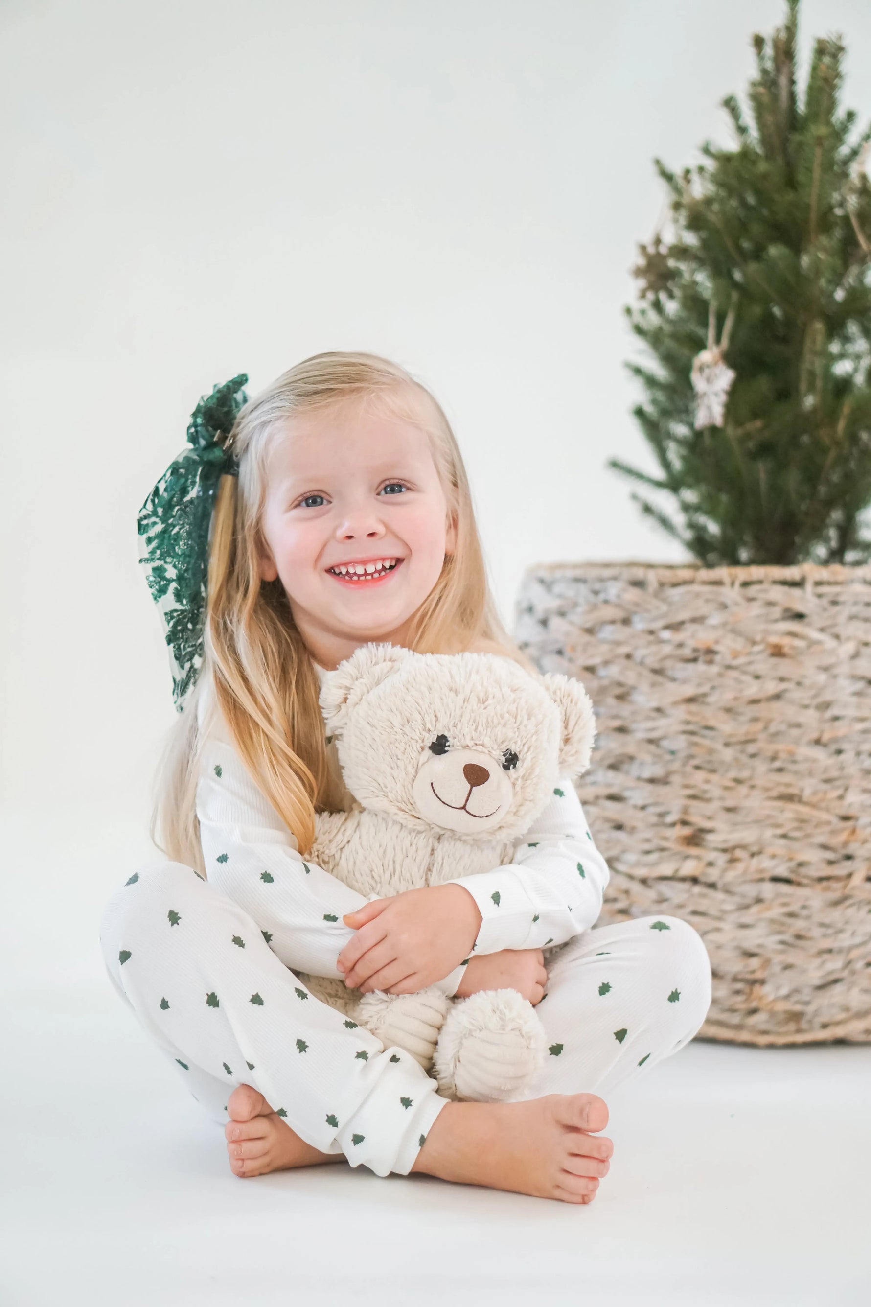 Little Joy Co. Tiny Trees Ribbed Bamboo 2pc Henley Pajamas - 