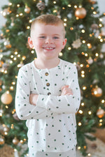 Little Joy Co. Tiny Trees Ribbed Bamboo 2pc Henley Pajamas - 