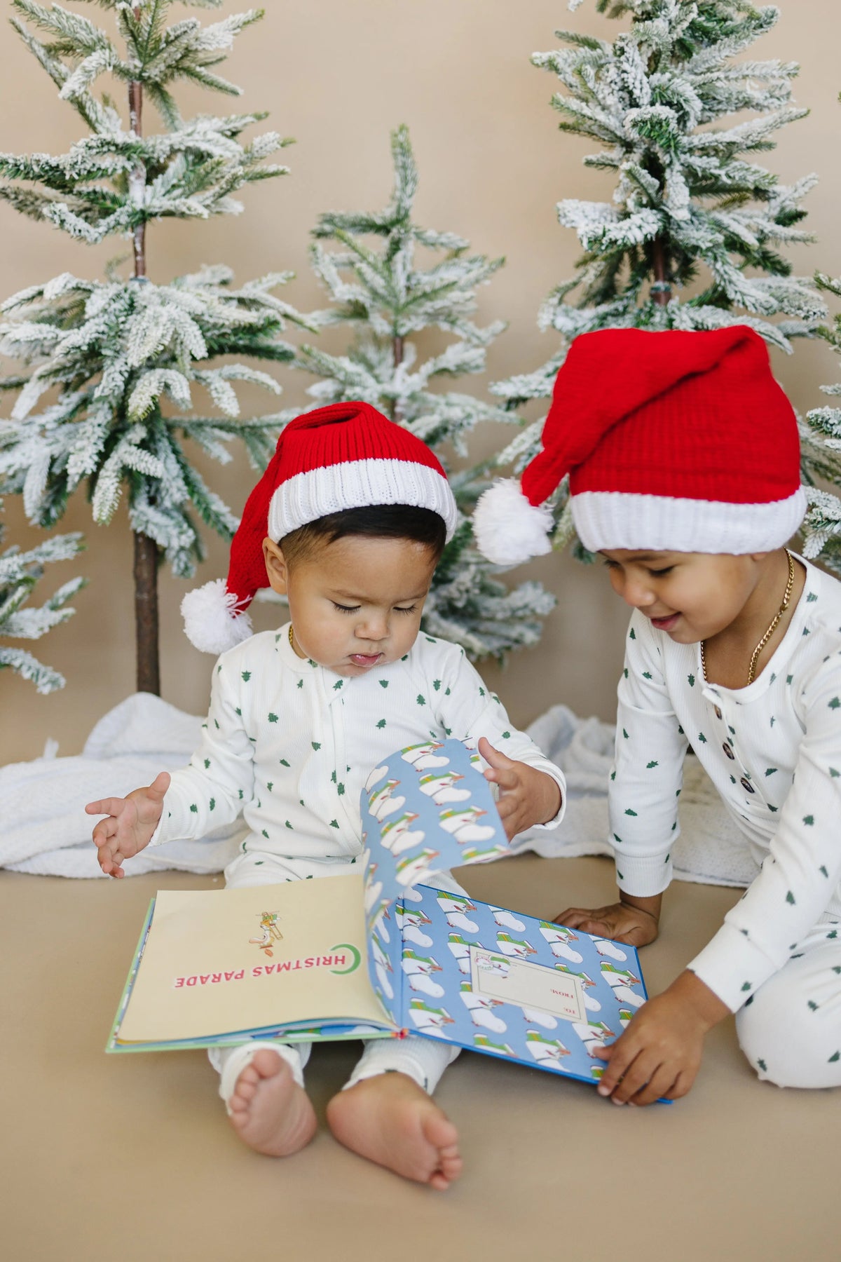 Little Joy Co. Tiny Trees Ribbed Bamboo 2pc Henley Pajamas - 