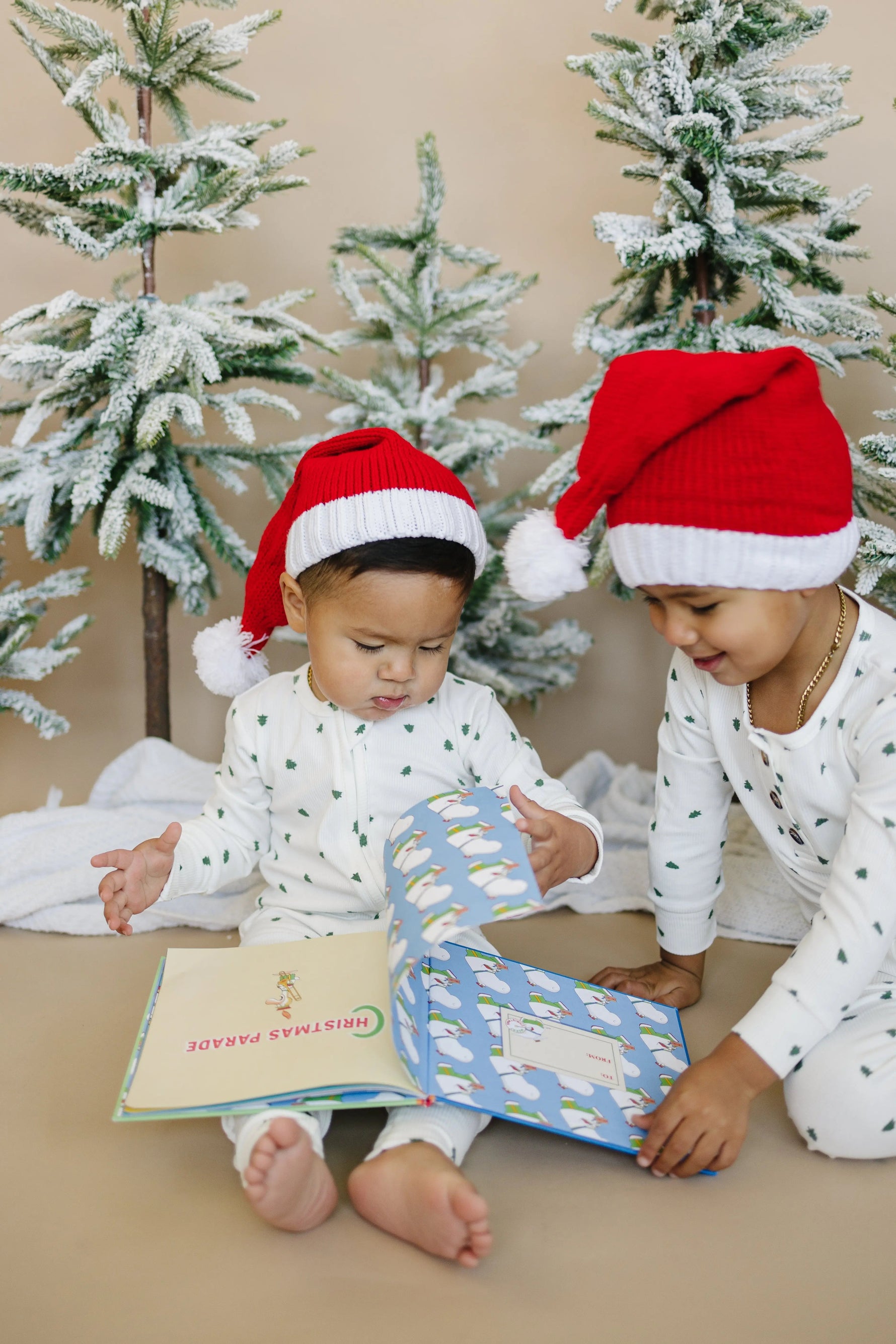 Little Joy Co. Tiny Trees Ribbed Bamboo 2pc Henley Pajamas - 