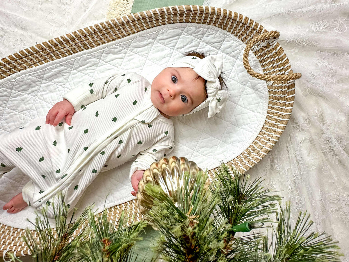 Little Joy Co. Tiny Trees Ribbed Bamboo Zippy Pajamas - 