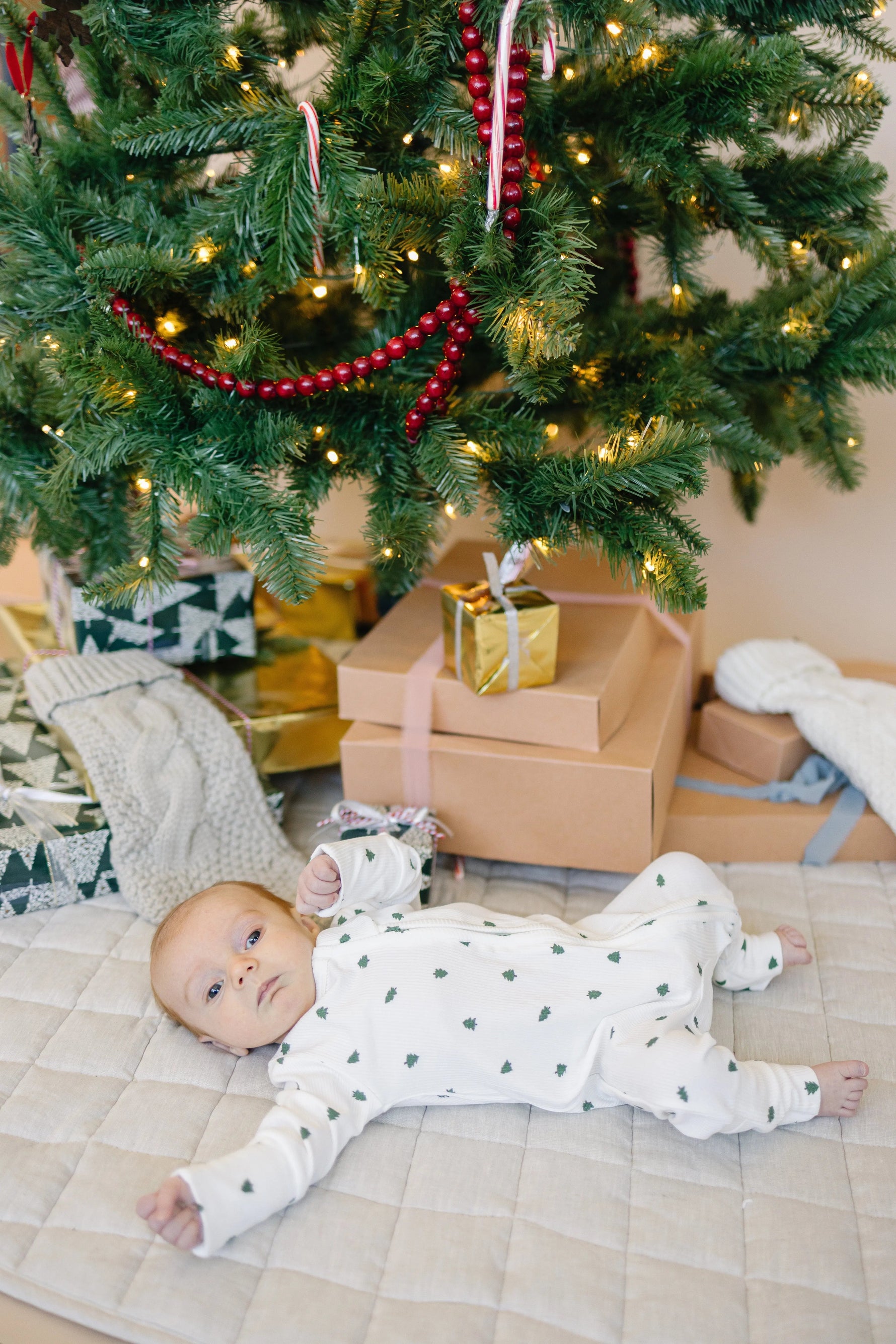 Little Joy Co. Tiny Trees Ribbed Bamboo Zippy Pajamas - 