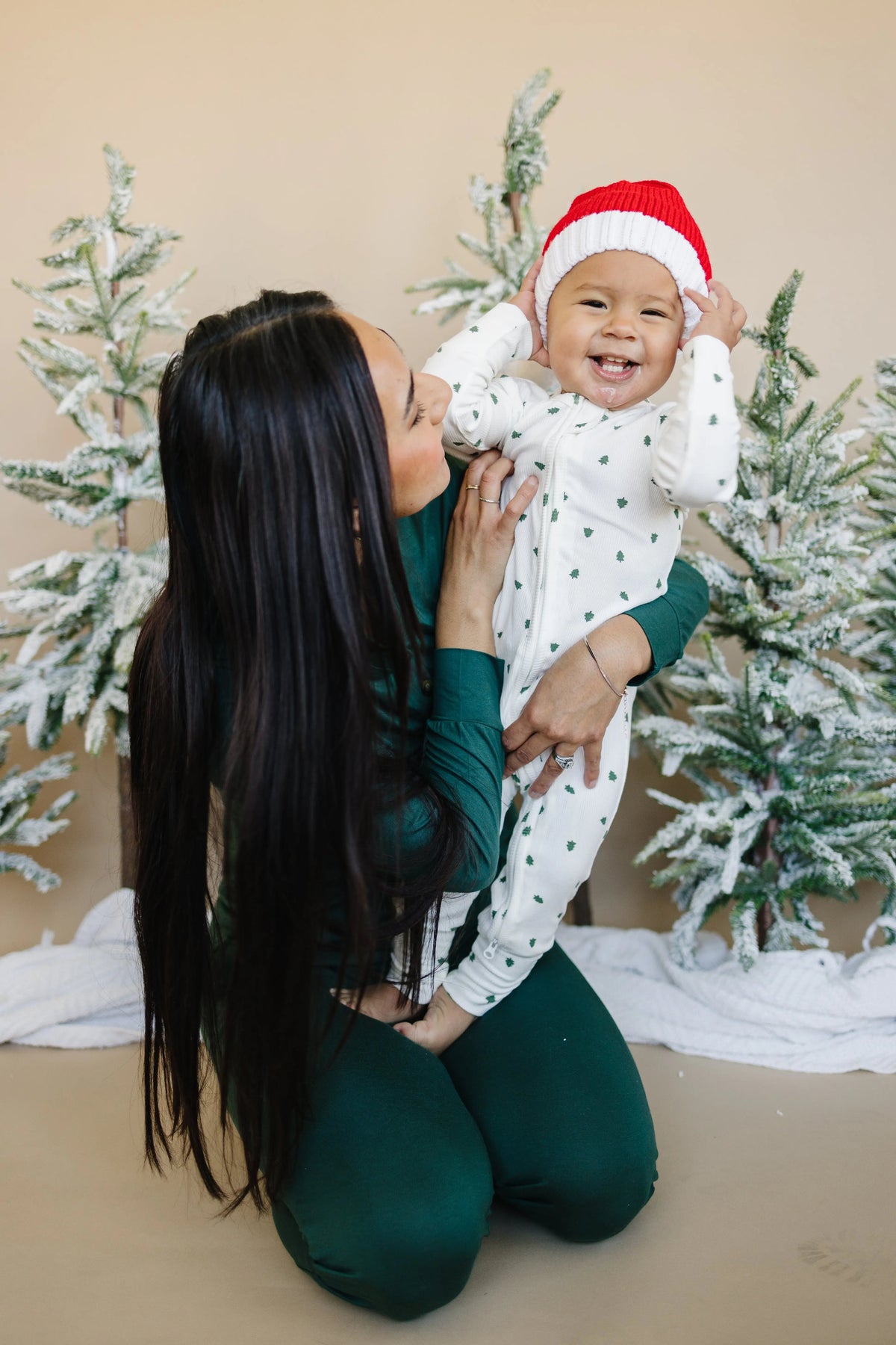Little Joy Co. Tiny Trees Ribbed Bamboo Zippy Pajamas - 