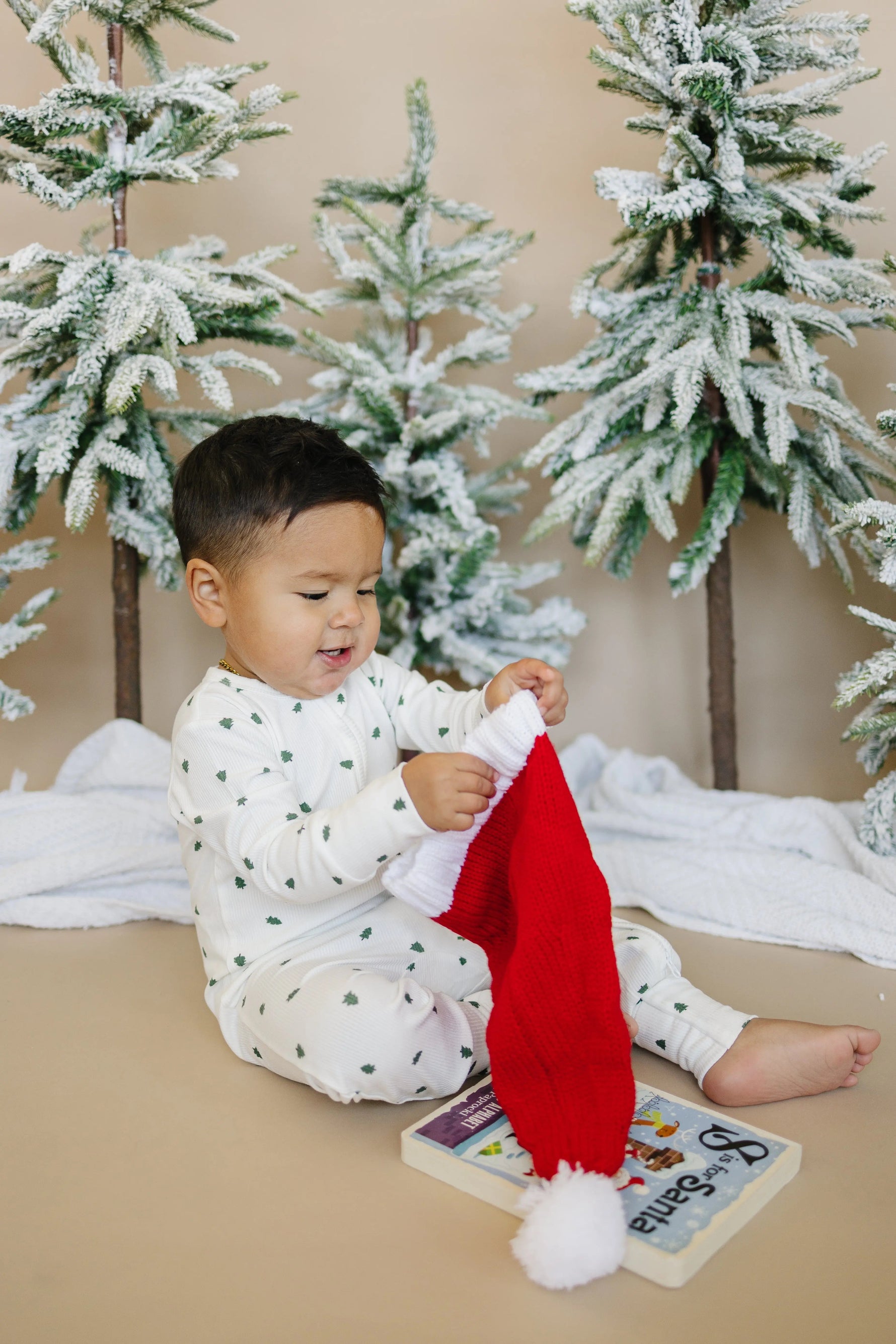 Little Joy Co. Tiny Trees Ribbed Bamboo Zippy Pajamas - 