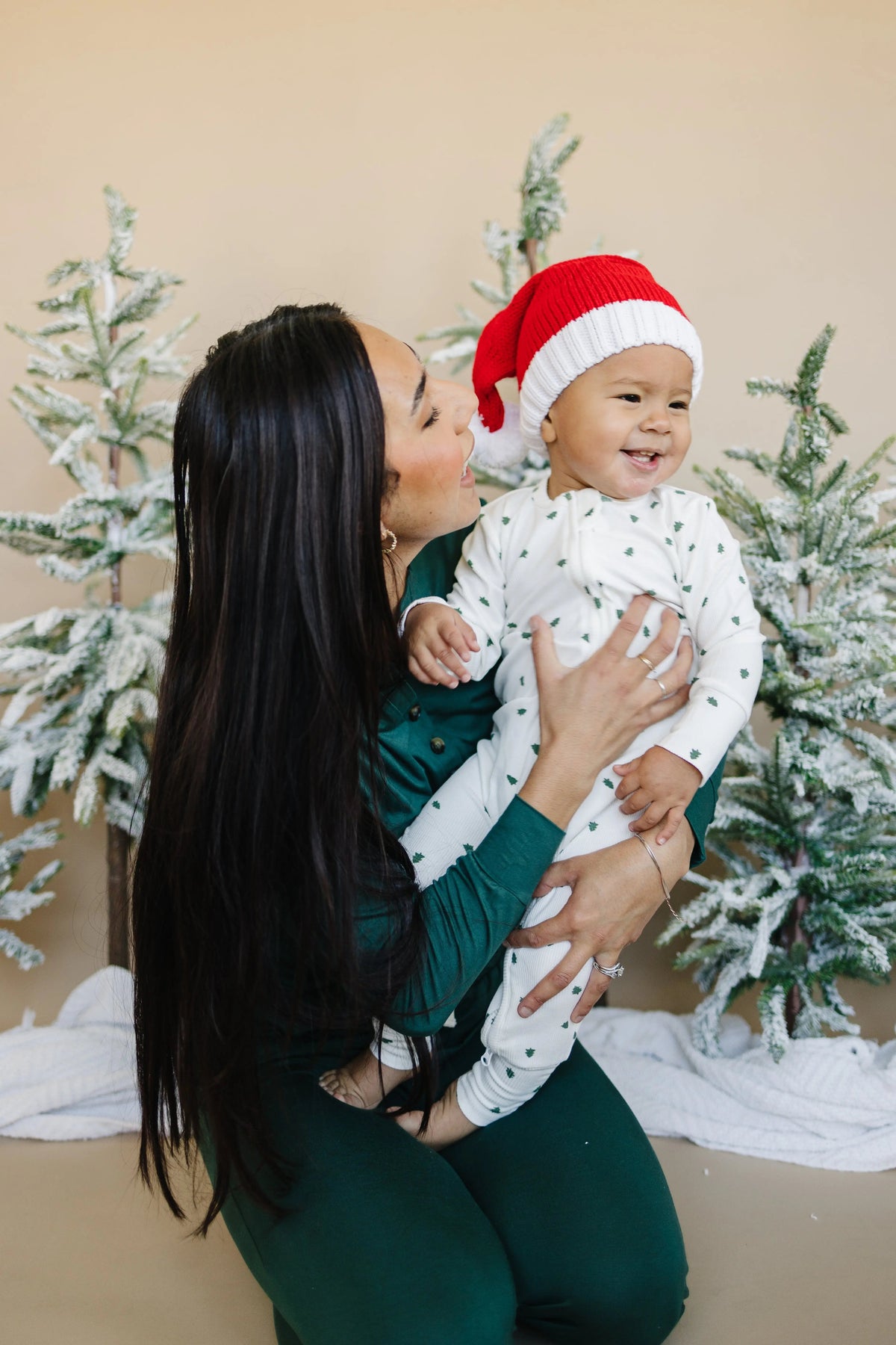 Little Joy Co. Tiny Trees Ribbed Bamboo Zippy Pajamas - 