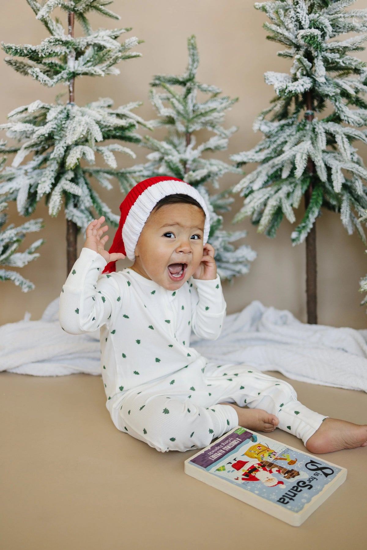 Little Joy Co. Tiny Trees Ribbed Bamboo Zippy Pajamas - 
