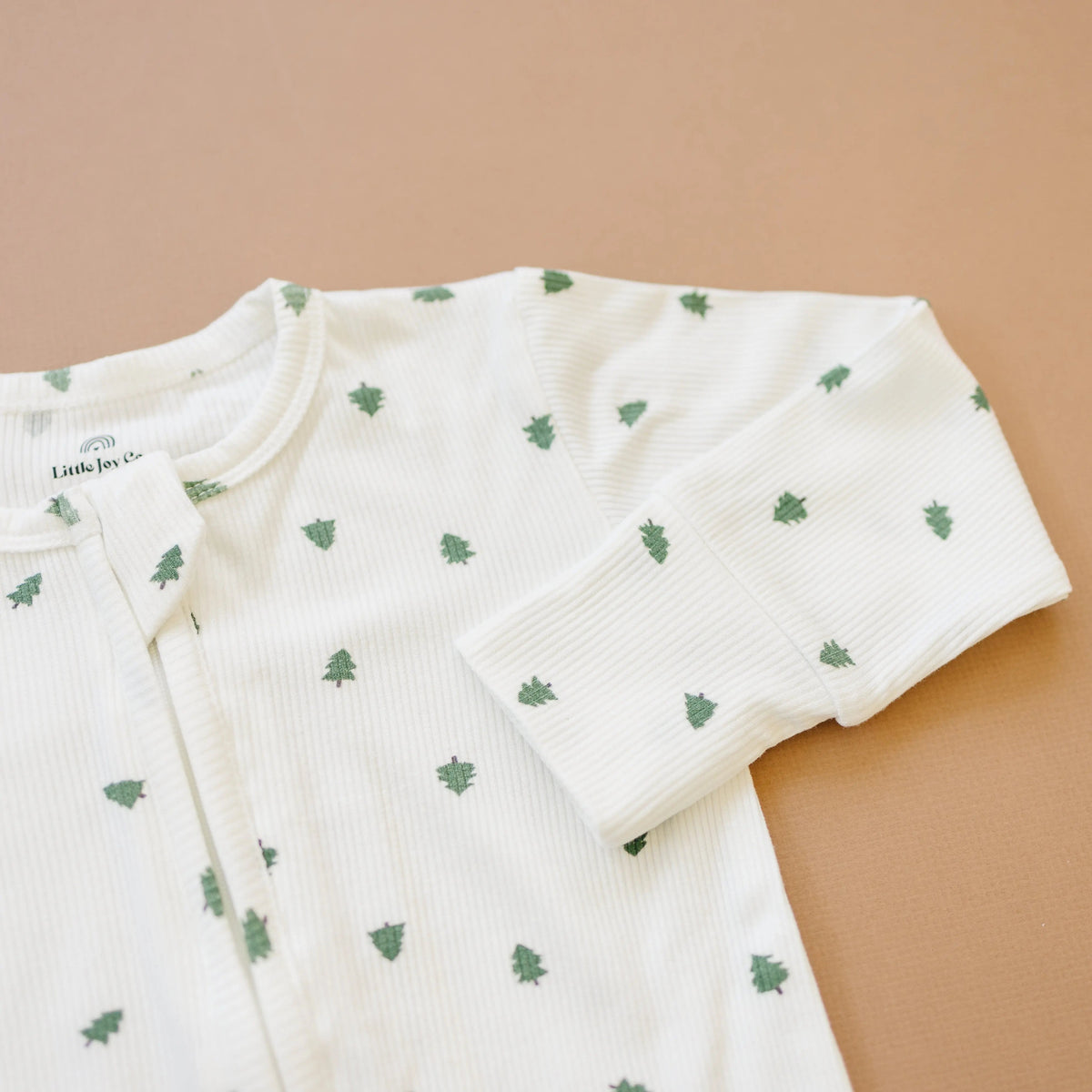 Little Joy Co. Tiny Trees Ribbed Bamboo Zippy Pajamas - 