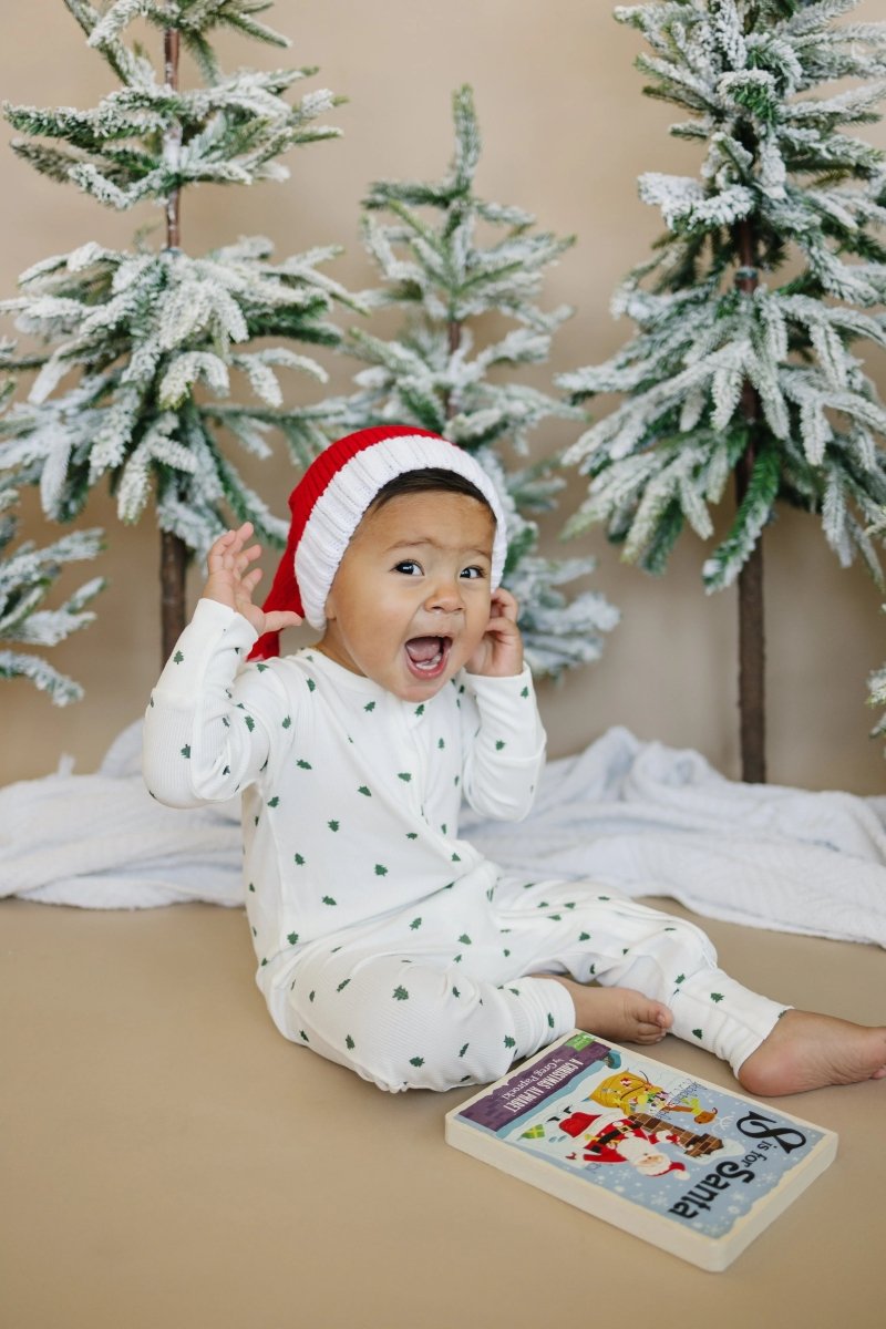 Little Joy Co. Tiny Trees Ribbed Bamboo Zippy Romper for Babies Everywhere - Everetts Place Boutique - 