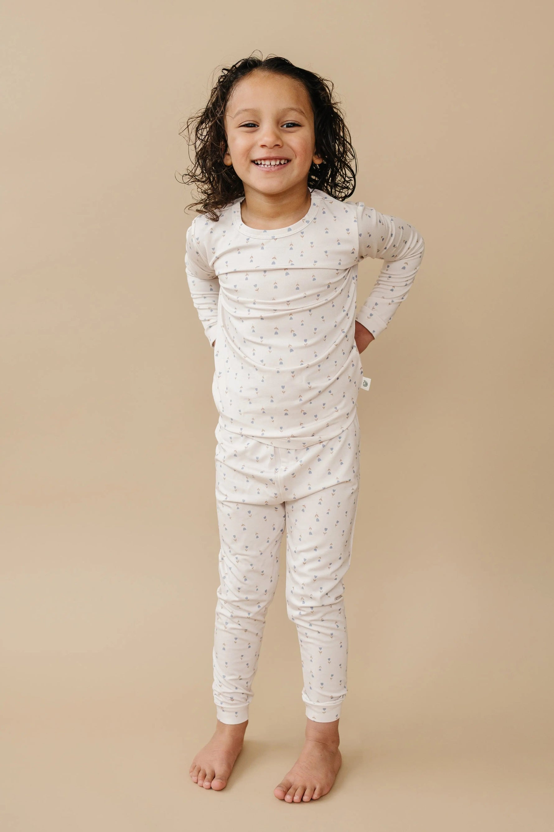 Little Joy Co. Tiny Tulips 2pc Bamboo Pajamas - 