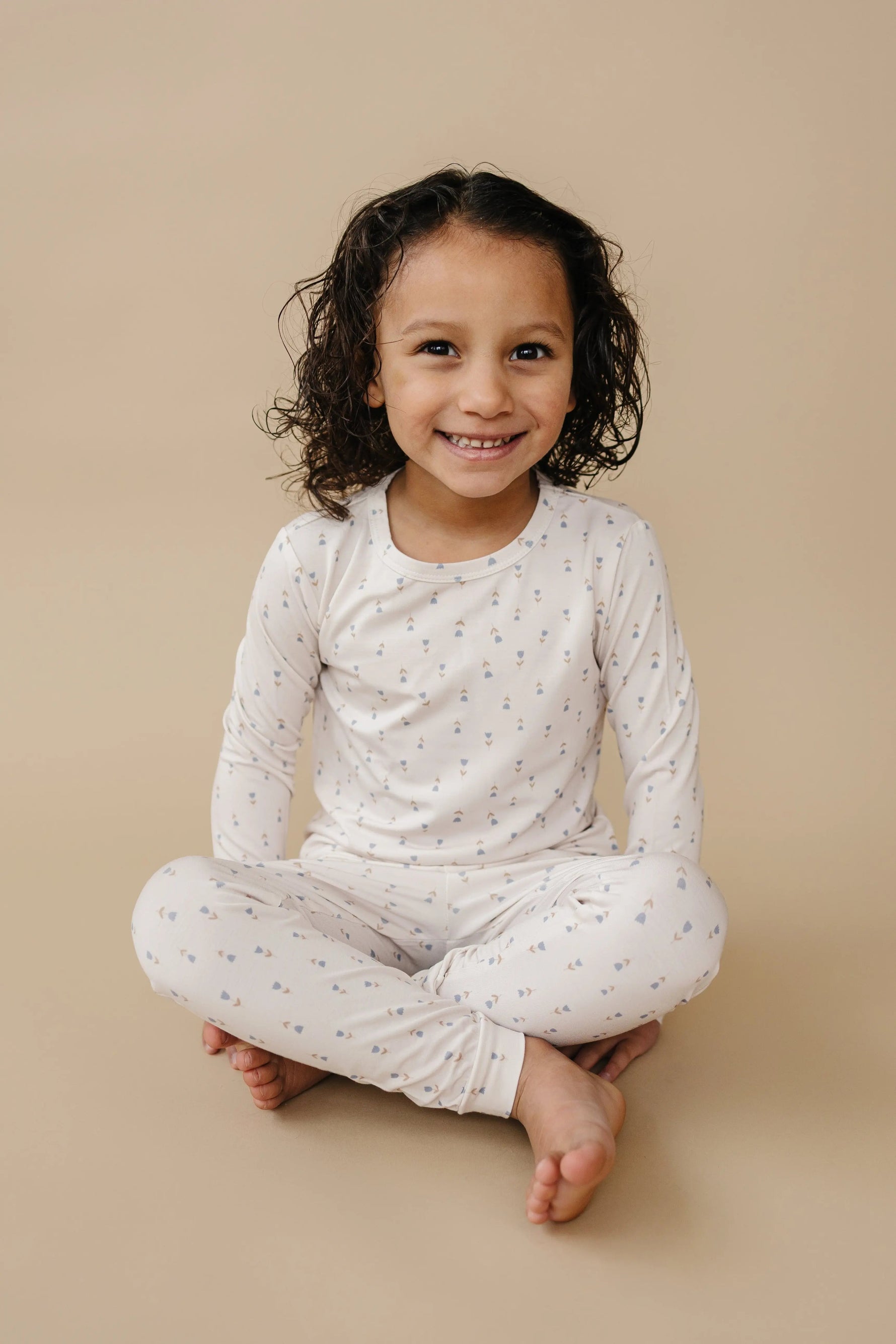 Little Joy Co. Tiny Tulips 2pc Bamboo Pajamas - 