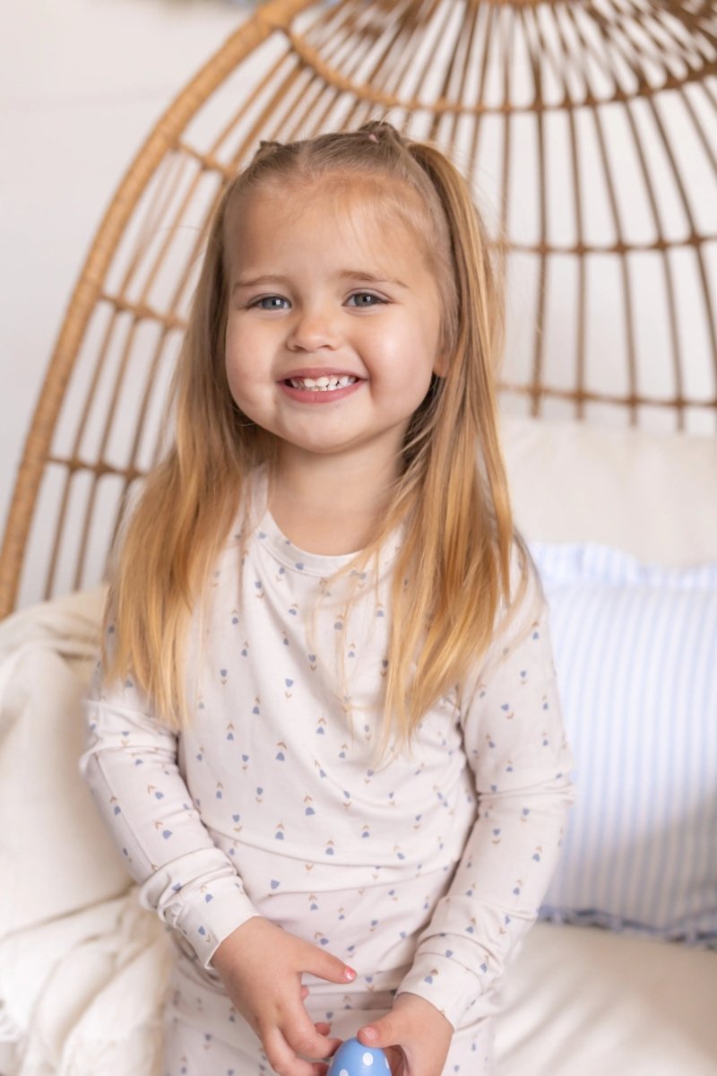 Little Joy Co. Tiny Tulips Bamboo Pajamas 2Pc Comfort Sleepwear Set - Everetts Place Boutique - 