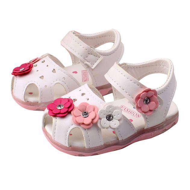 Toddler Girls Flower Sandals Lights Princess Baby - Everetts Place: Online Boutique - Footwear