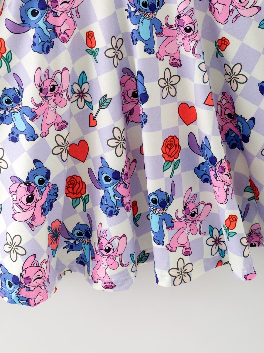 Rylee Faith Designs Toddler Girls Valentine Party Dress – Candy Heart Print Holiday Outfit - 