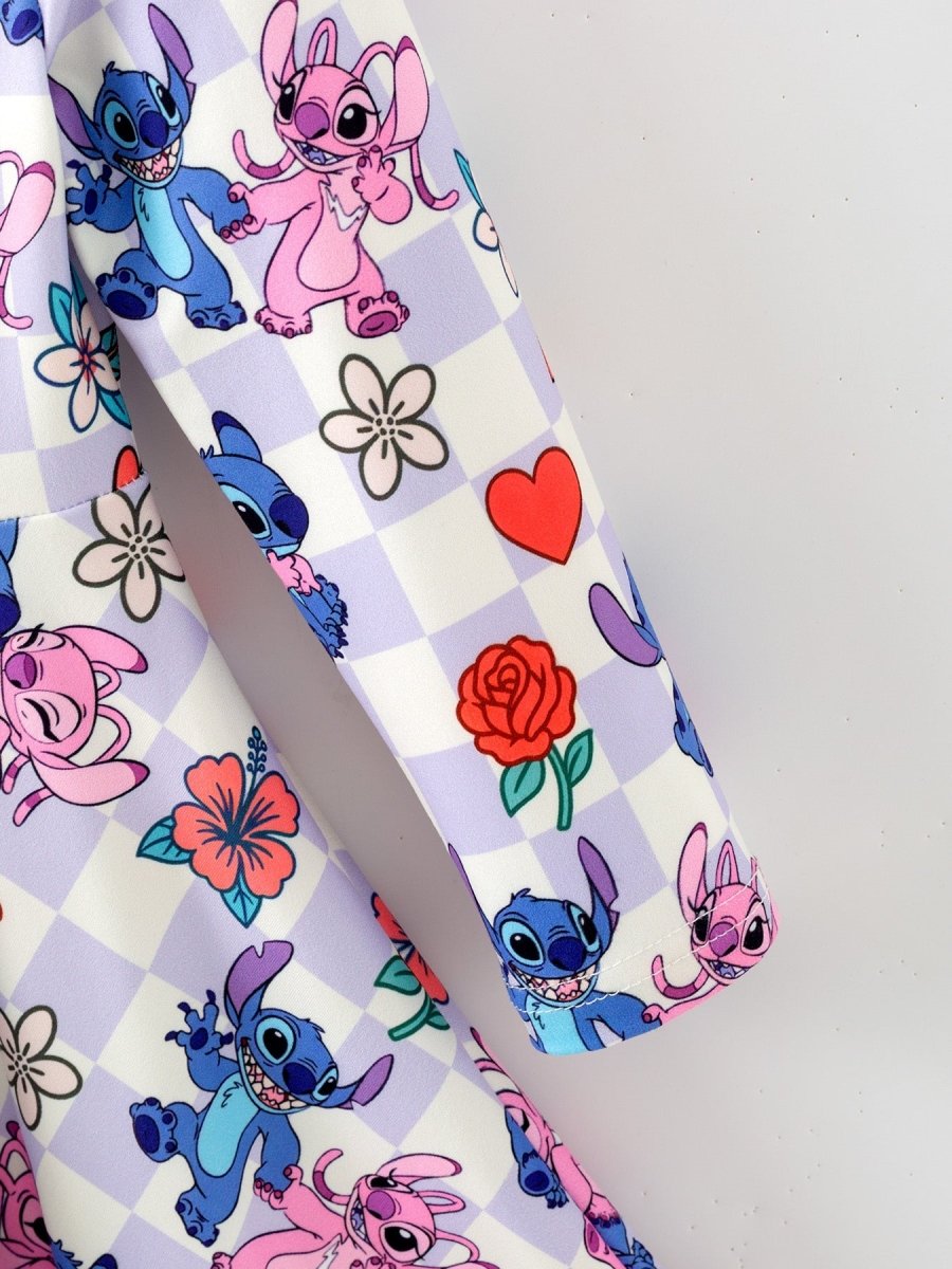 Rylee Faith Designs Toddler Girls Valentine Party Dress – Candy Heart Print Holiday Outfit - 