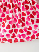 Rylee Faith Designs Toddler Girls Valentine Party Dress – Red Pink Ruffle Sleeve Dress - 