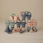 Mushie Toddler Ice Pop Tray Silicone Rainbow Shaped Popsicle Maker - 