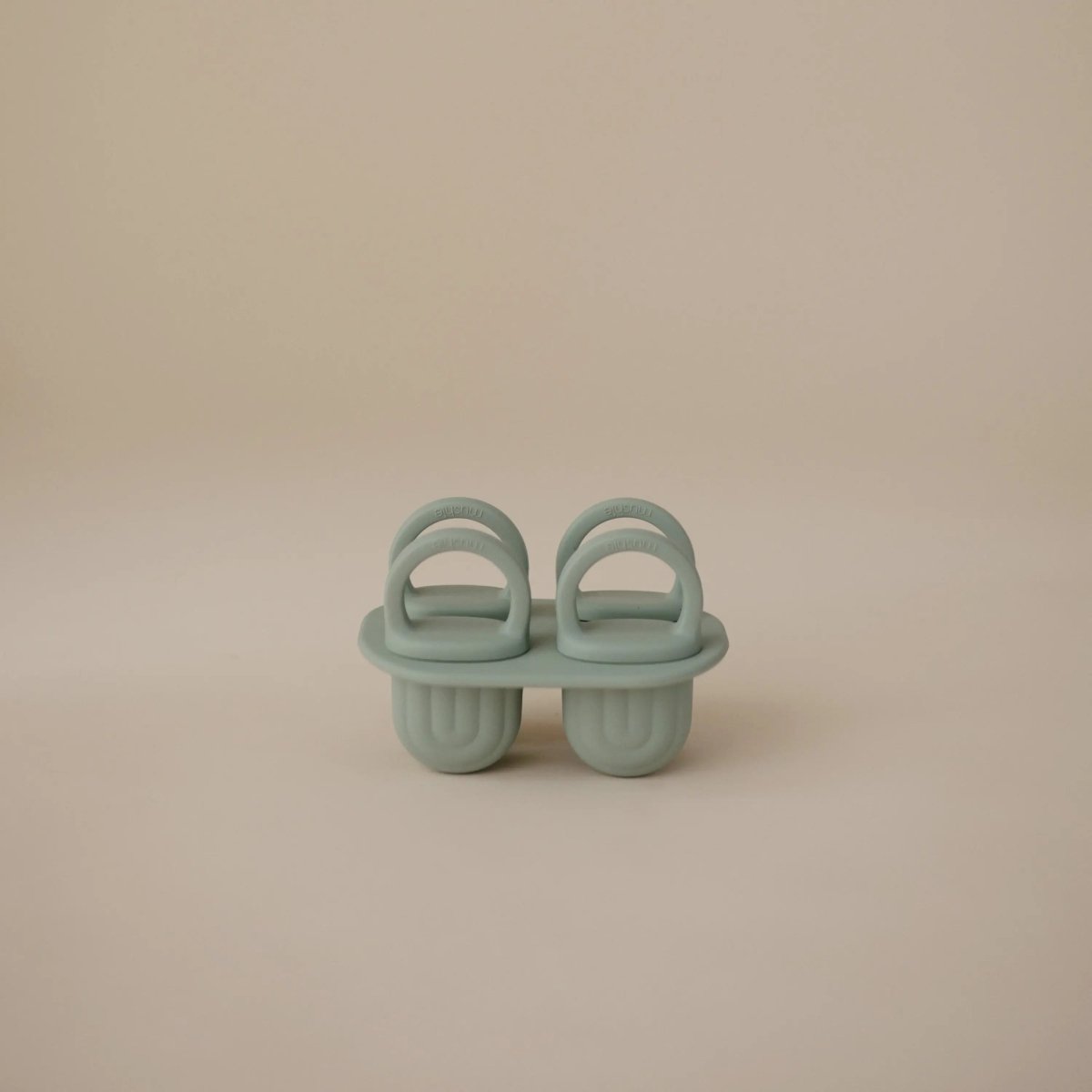 Mushie Toddler Ice Pop Tray Silicone Rainbow Shaped Popsicle Maker - 