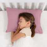 Comfy Cubs Toddler Pillows with Soft Cotton Pillow Case in Mauve - 