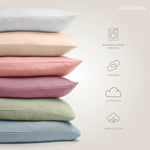 Comfy Cubs Toddler Pillows with Soft Cotton Pillow Case in Pacific Blue - 