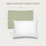 Comfy Cubs Toddler Pillows with Soft Cotton Pillow Case in Sage - 
