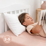 Comfy Cubs Toddler Pillows with Soft Cotton Pillow Case in White - 