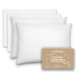 Comfy Cubs Toddler Pillows with Soft Cotton Pillow Case in White - 