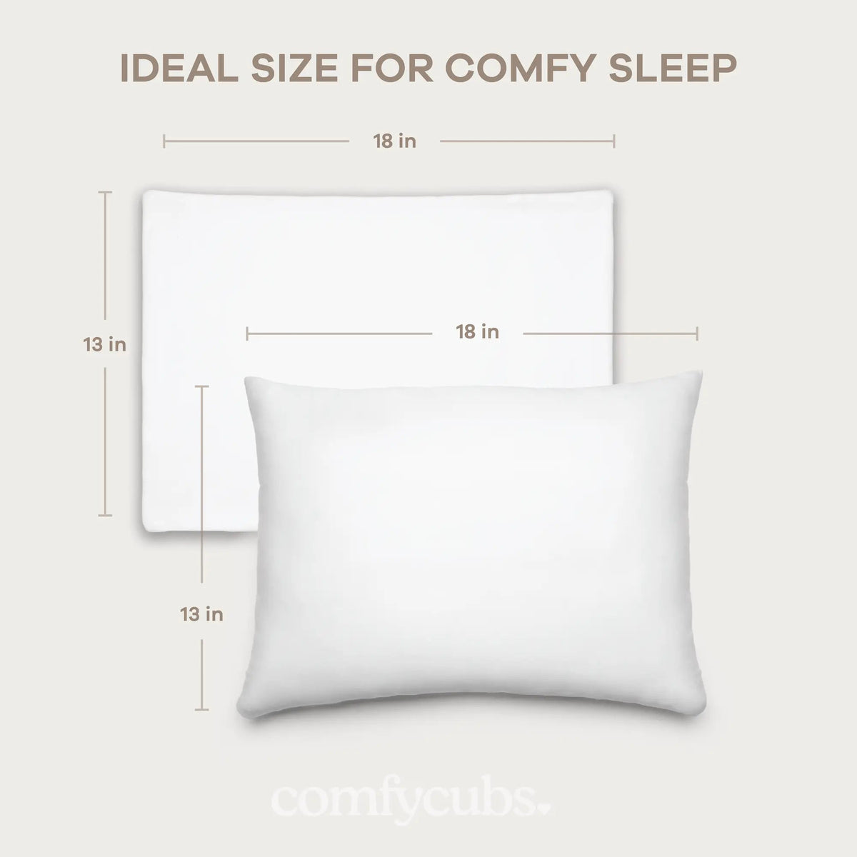 Comfy Cubs Toddler Pillows with Soft Cotton Pillow Case in White - 