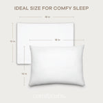 Comfy Cubs Toddler Pillows with Soft Cotton Pillow Case in White - 