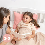 Comfy Cubs Toddler Pillows with Soft Muslin Pillow Case in Blush - 