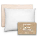 Comfy Cubs Toddler Pillows with Soft Muslin Pillow Case in Cream - 