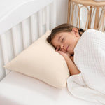 Comfy Cubs Toddler Pillows with Soft Muslin Pillow Case in Cream - 