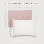 Comfy Cubs Toddler Pillows with Soft Muslin Pillow Case in Mauve - 