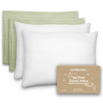 Comfy Cubs Toddler Pillows with Soft Muslin Pillow Case in Sage - 