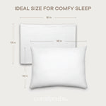 Comfy Cubs Toddler Pillows with Soft Muslin Pillow Case in White - 