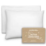 Comfy Cubs Toddler Pillows with Soft Muslin Pillow Case in White - 