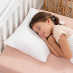 Comfy Cubs Toddler Pillows with Soft Muslin Pillow Case in White - 