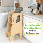 Ocodile.com Toddler Standing Tower with Safe Climbing Bars for Independent Learning - 