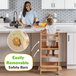 Ocodile.com Toddler Standing Tower with Safe Climbing Bars for Independent Learning - 